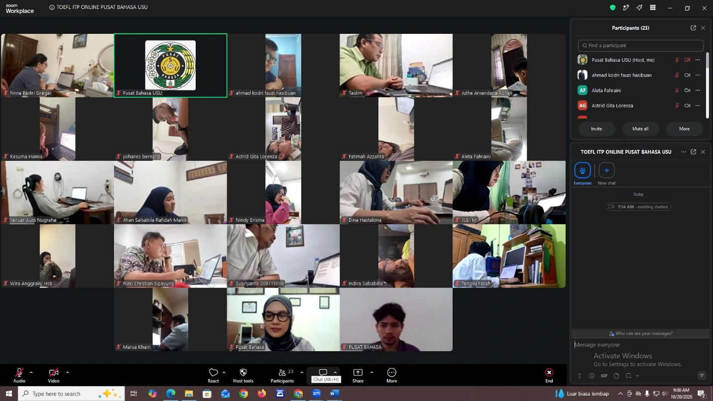 PELAKSANAAN TOEFL ITP ONSITE AND ONLINE -  20 OKTOBER 2026